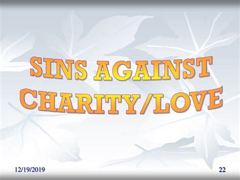 sin against charity